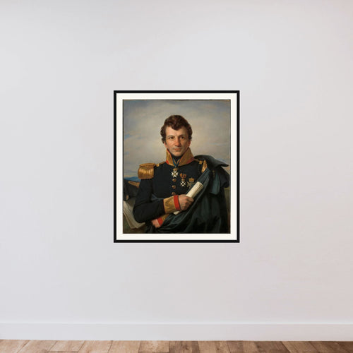 Count Johannes van den Bosch (1780-1844), Governor-general of the Dutch East Indies, Colonial Minister framed — shown to scale