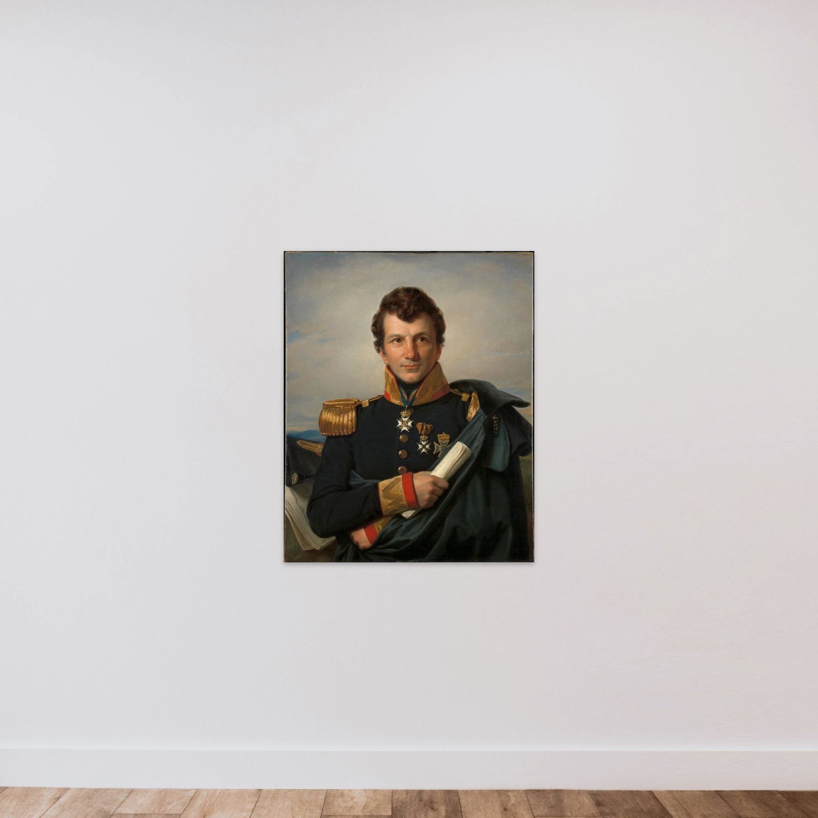 Count Johannes van den Bosch (1780-1844), Governor-general of the Dutch East Indies, Colonial Minister unframed — shown to scale