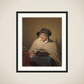 Old Woman Reading framed