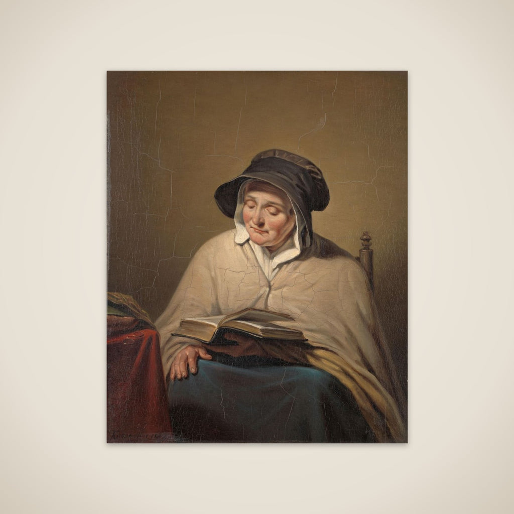 Old Woman Reading unframed print