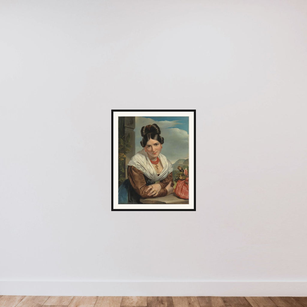 Girl Resting framed — shown to scale