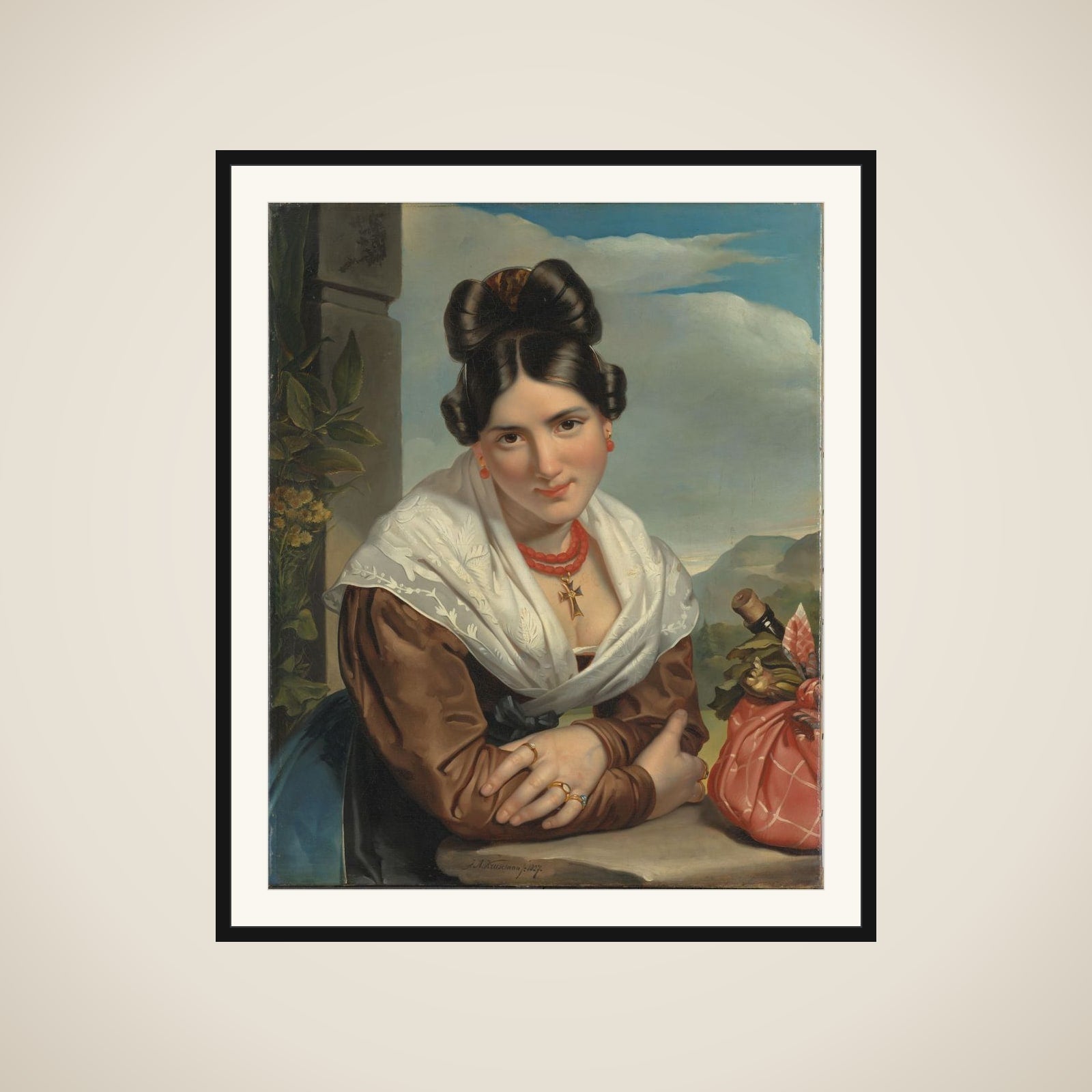 Girl Resting framed