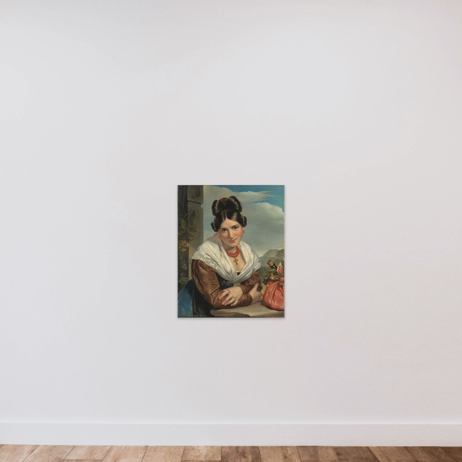Girl Resting unframed — shown to scale