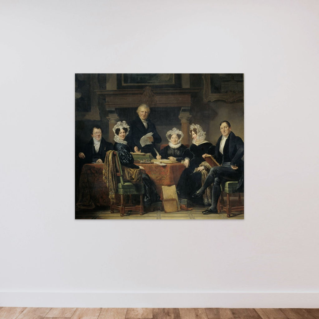 Regents and Regentesses of the Lepers' Asylum, Amsterdam, 1834-35 unframed — shown to scale