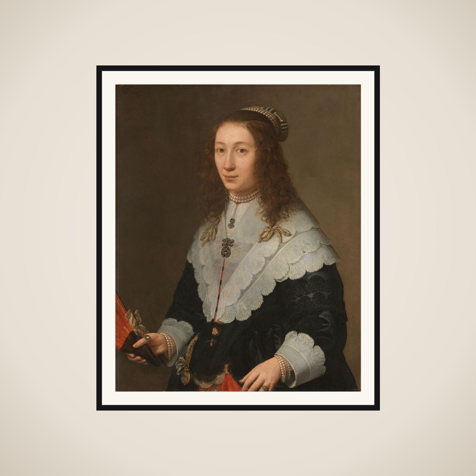Catharina van Well (1626-1722), Wife of Guilliaam van Bleyswijk framed