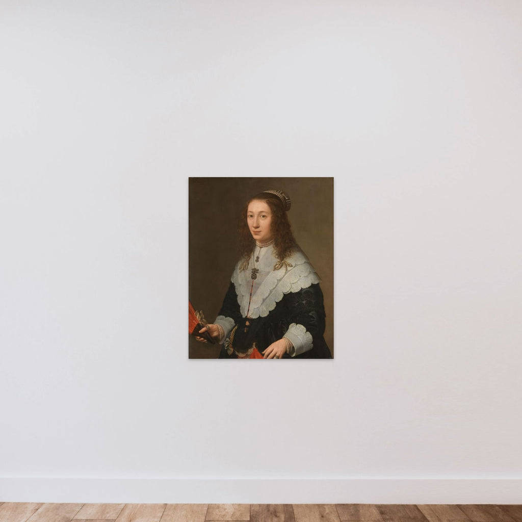 Catharina van Well (1626-1722), Wife of Guilliaam van Bleyswijk unframed — shown to scale