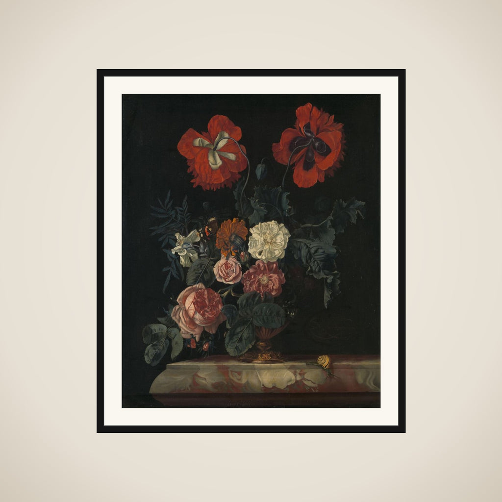 Still Life with Flowers framed
