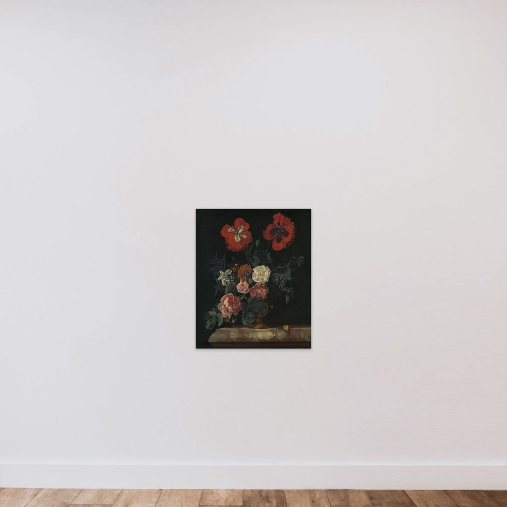 Still Life with Flowers unframed — shown to scale