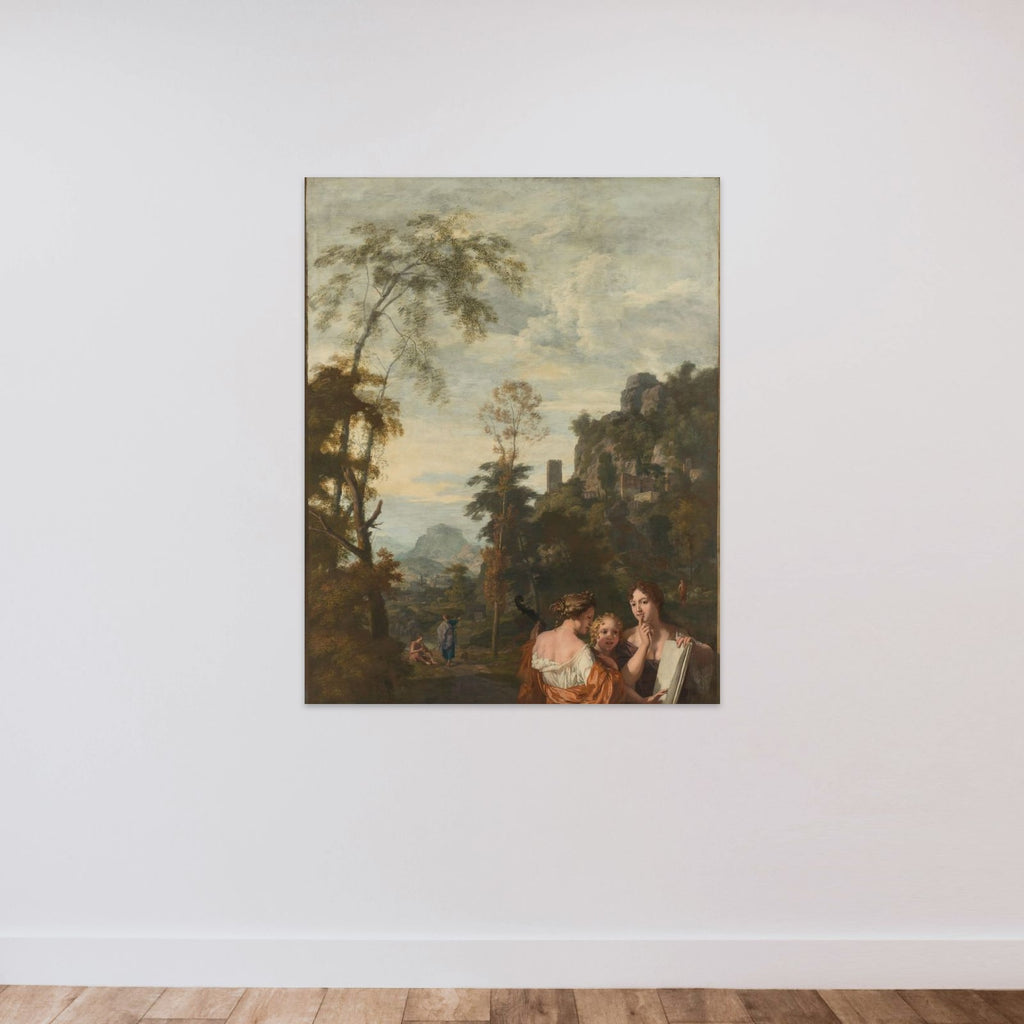 Decoration for a Room in the House of Jacob de Flines in Amsterdam unframed — shown to scale