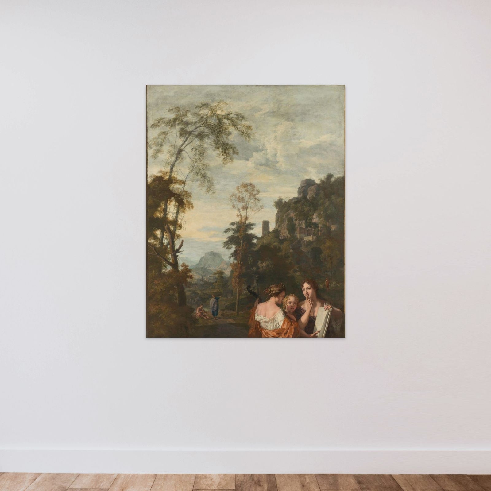 Decoration for a Room in the House of Jacob de Flines in Amsterdam unframed — shown to scale