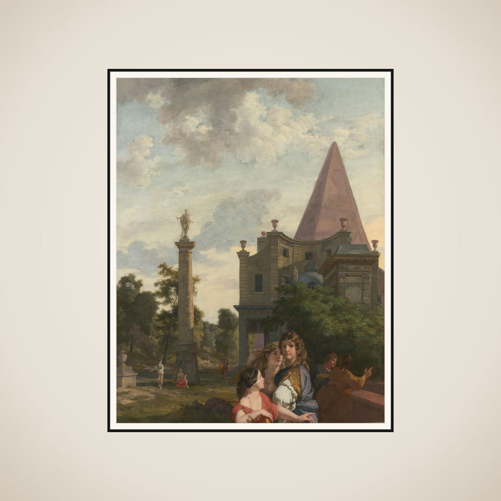 Decoration for a Room in the House of Jacob de Flines in Amsterdam framed