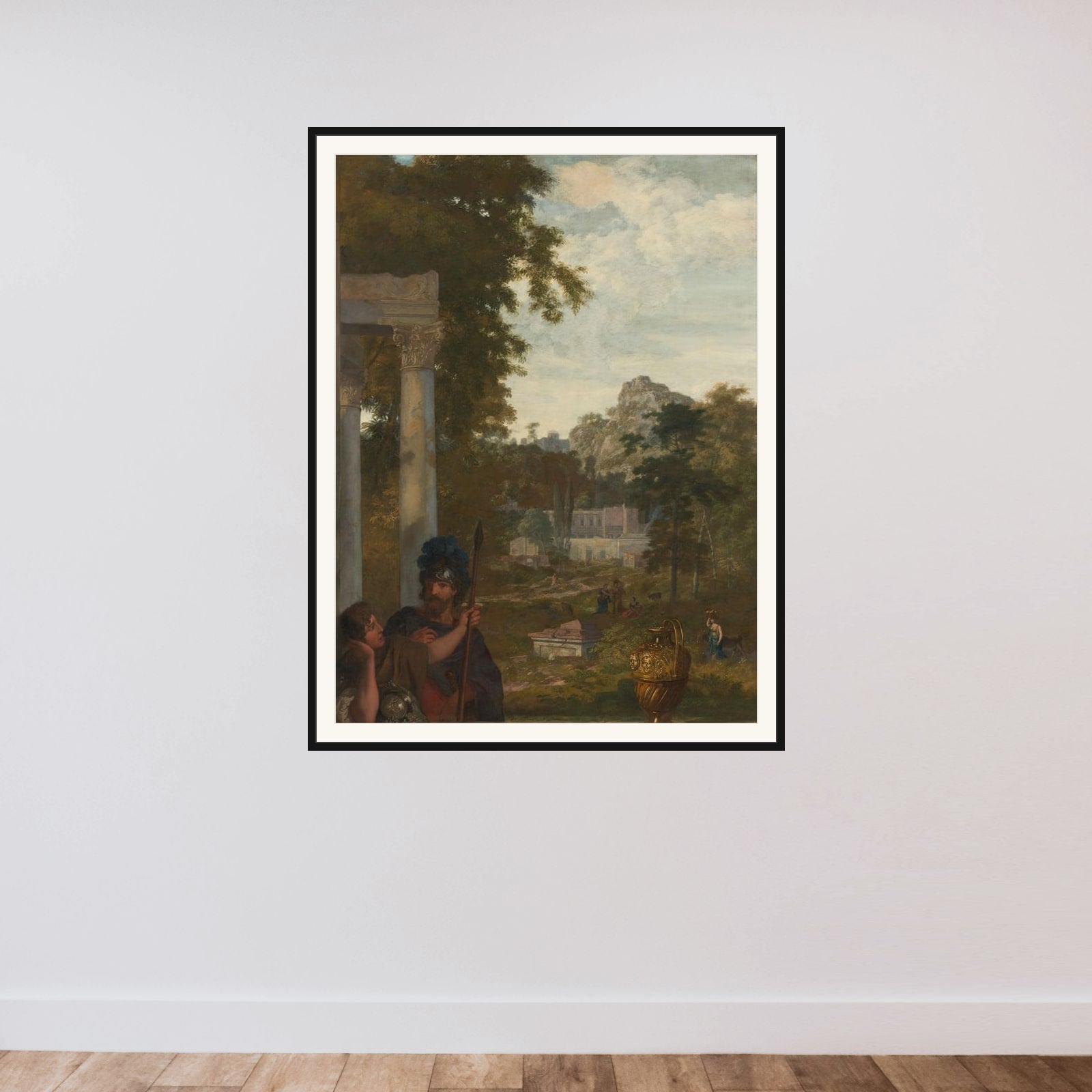 Decoration for a Room in the House of Jacob de Flines in Amsterdam framed — shown to scale