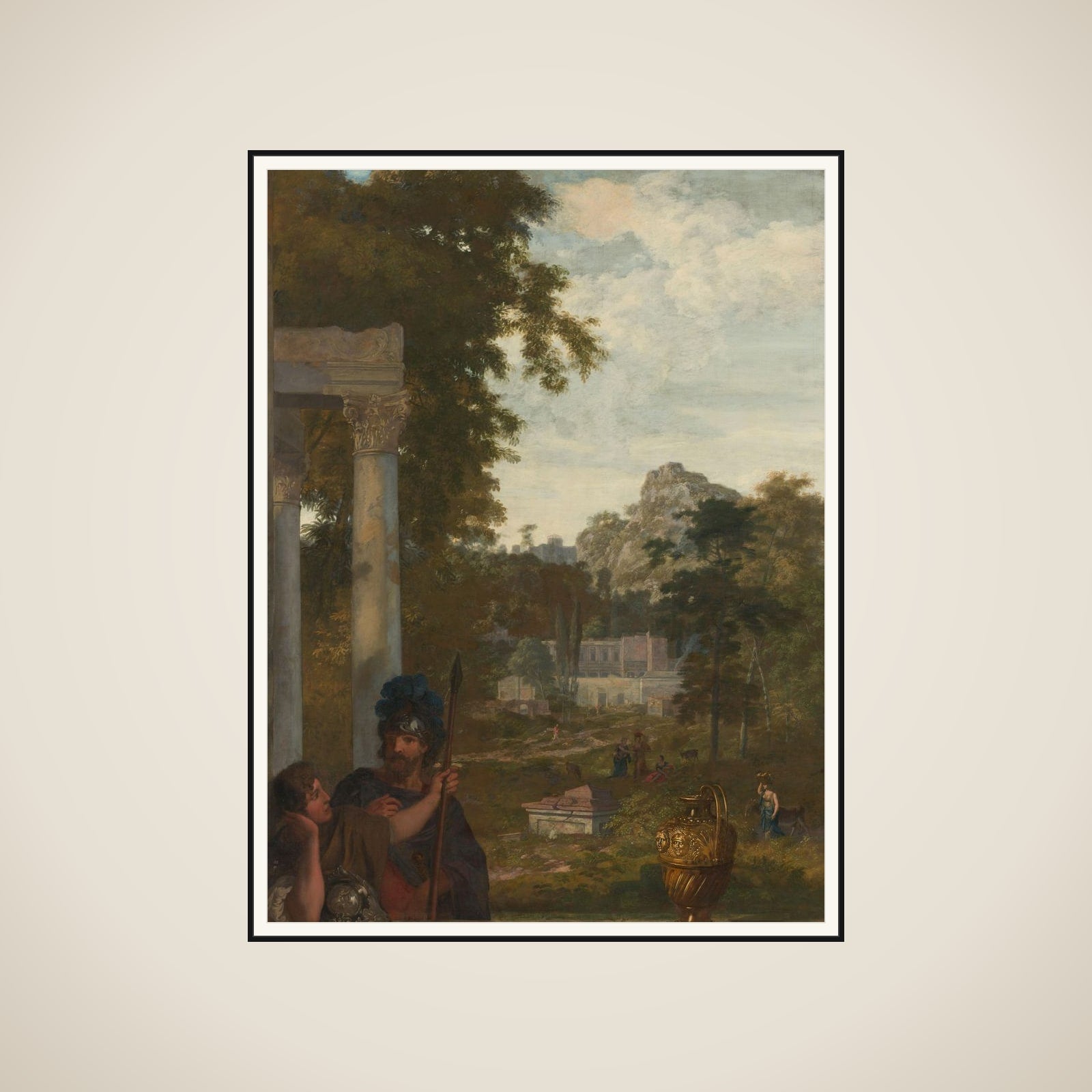 Decoration for a Room in the House of Jacob de Flines in Amsterdam framed