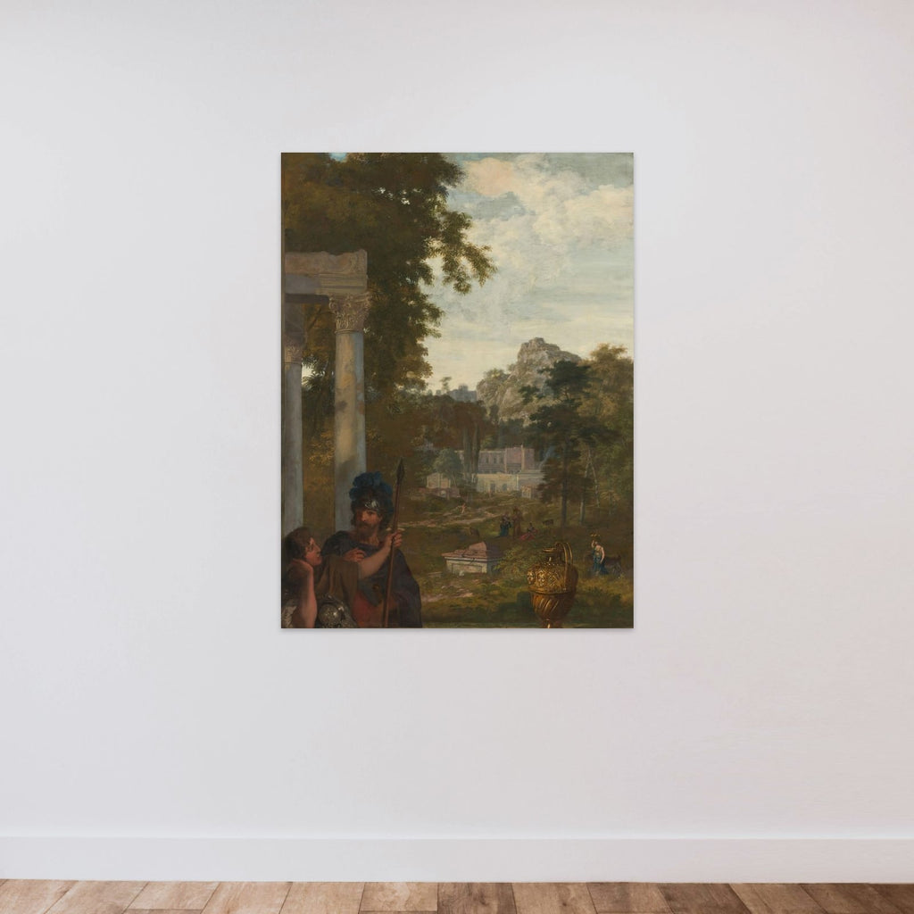 Decoration for a Room in the House of Jacob de Flines in Amsterdam unframed — shown to scale