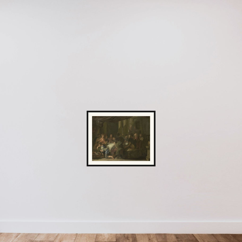 The Last Supper framed — shown to scale
