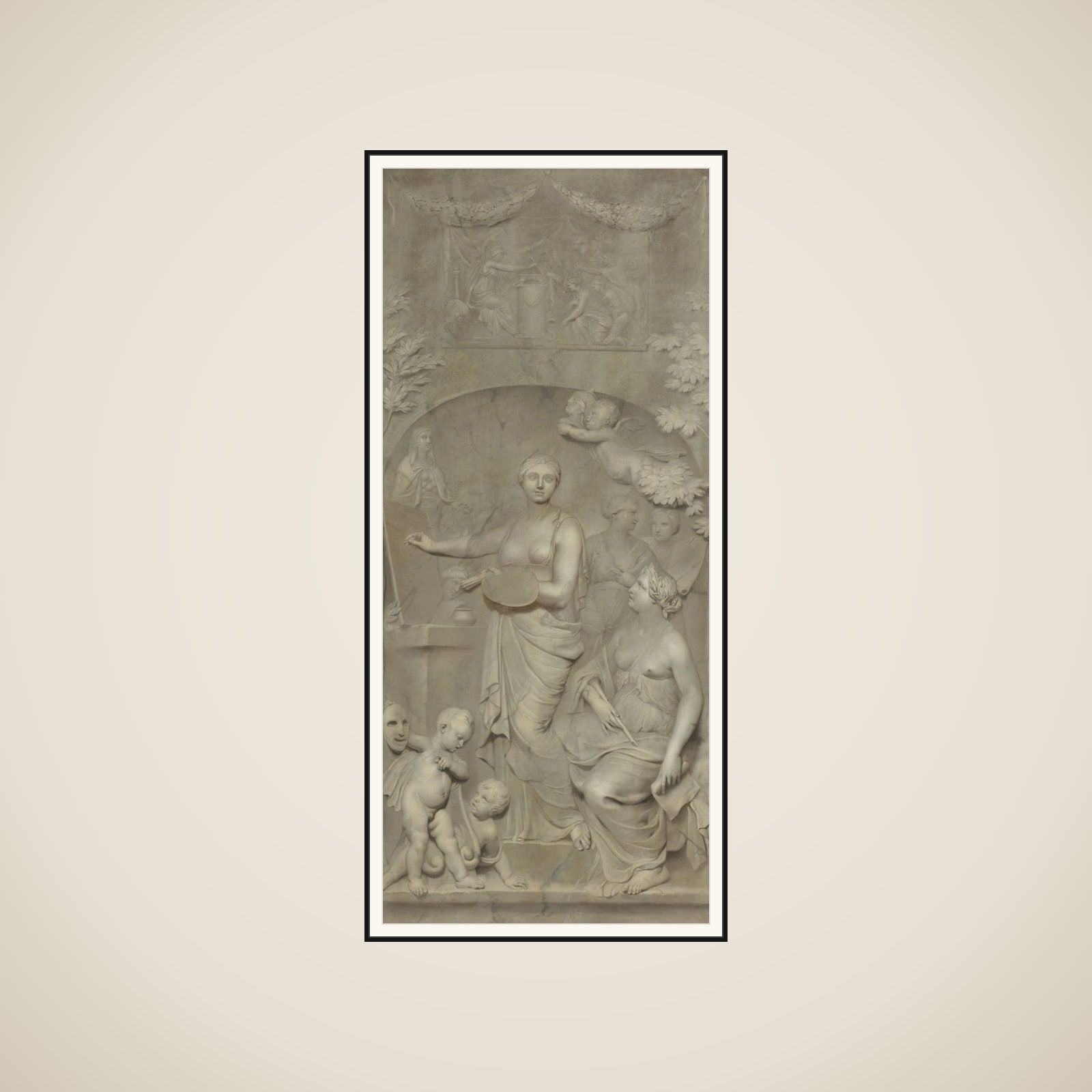 Allegory of the Arts framed