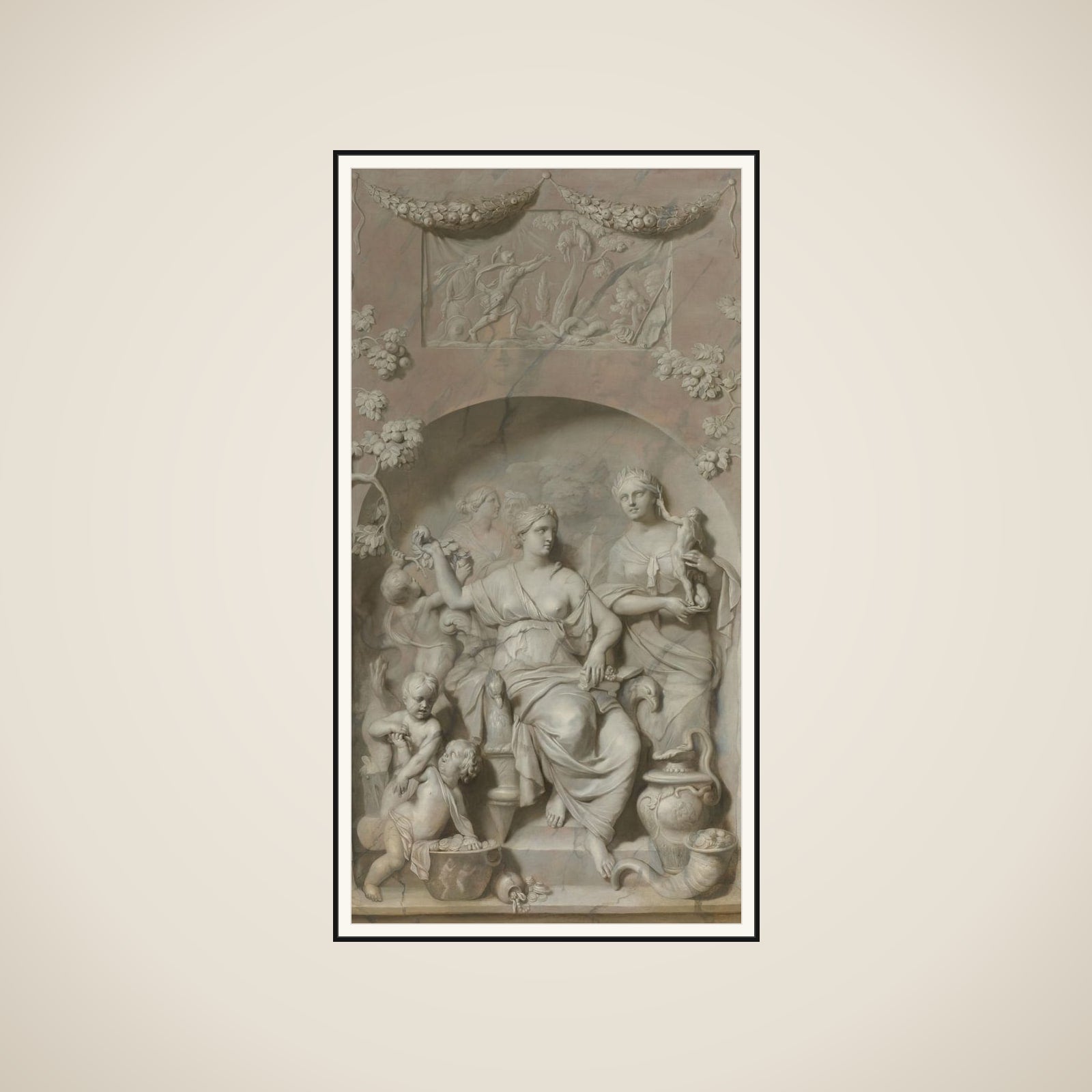 Allegory of Riches framed
