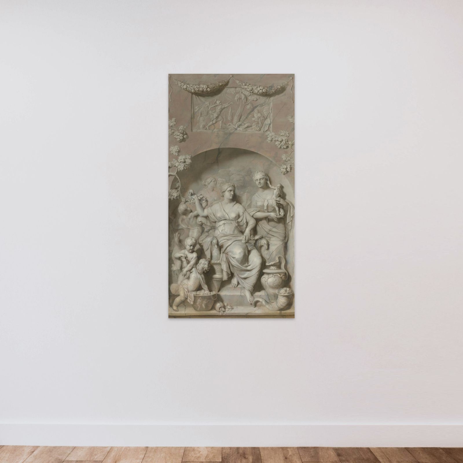 Allegory of Riches unframed — shown to scale