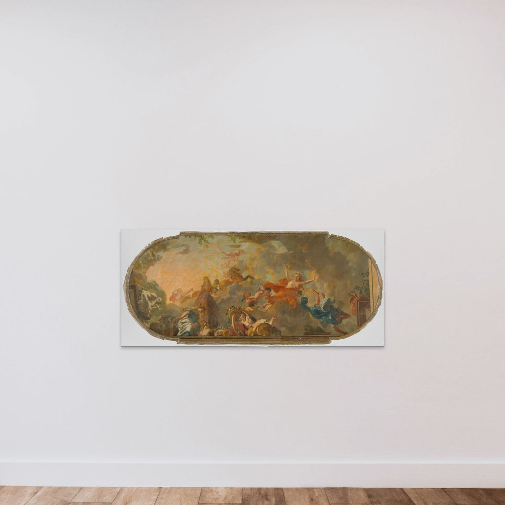 Allegory of Dawn unframed — shown to scale