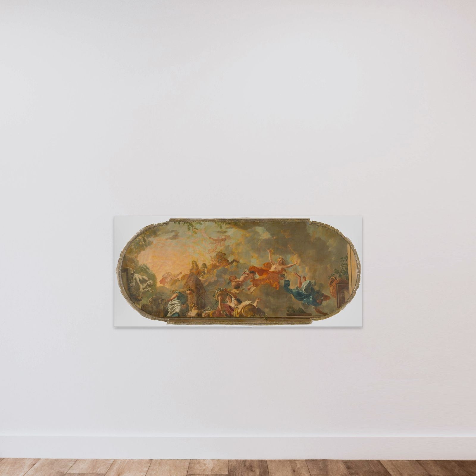Allegory of Dawn unframed — shown to scale
