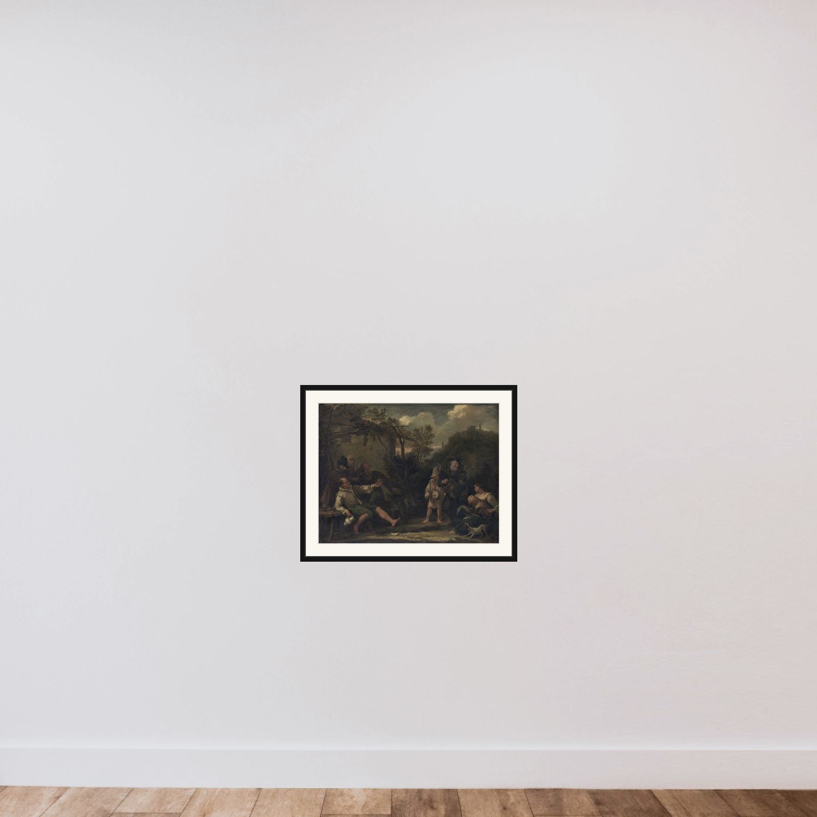Merry Company framed — shown to scale