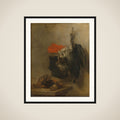 Still Life with Parrot and Snipes framed