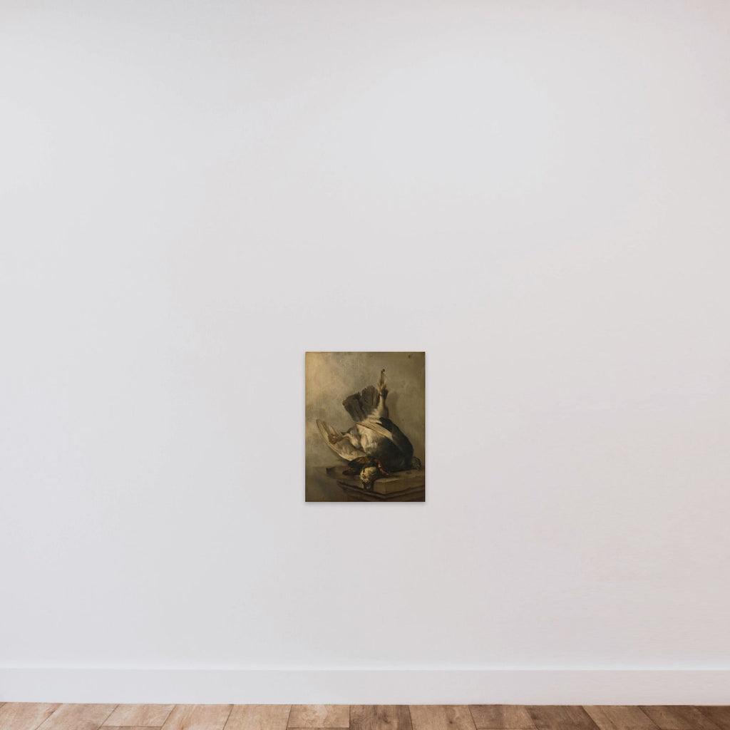 Still Life with Woodpecker and Snipes unframed — shown to scale