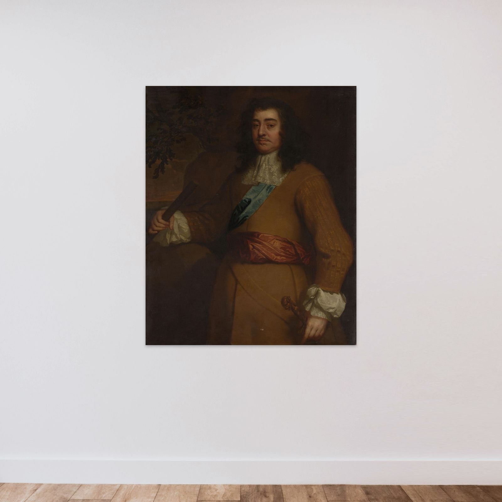 George Monk (1608-69), 1st Duke of Albemarle, English Admiral and Statesman unframed — shown to scale