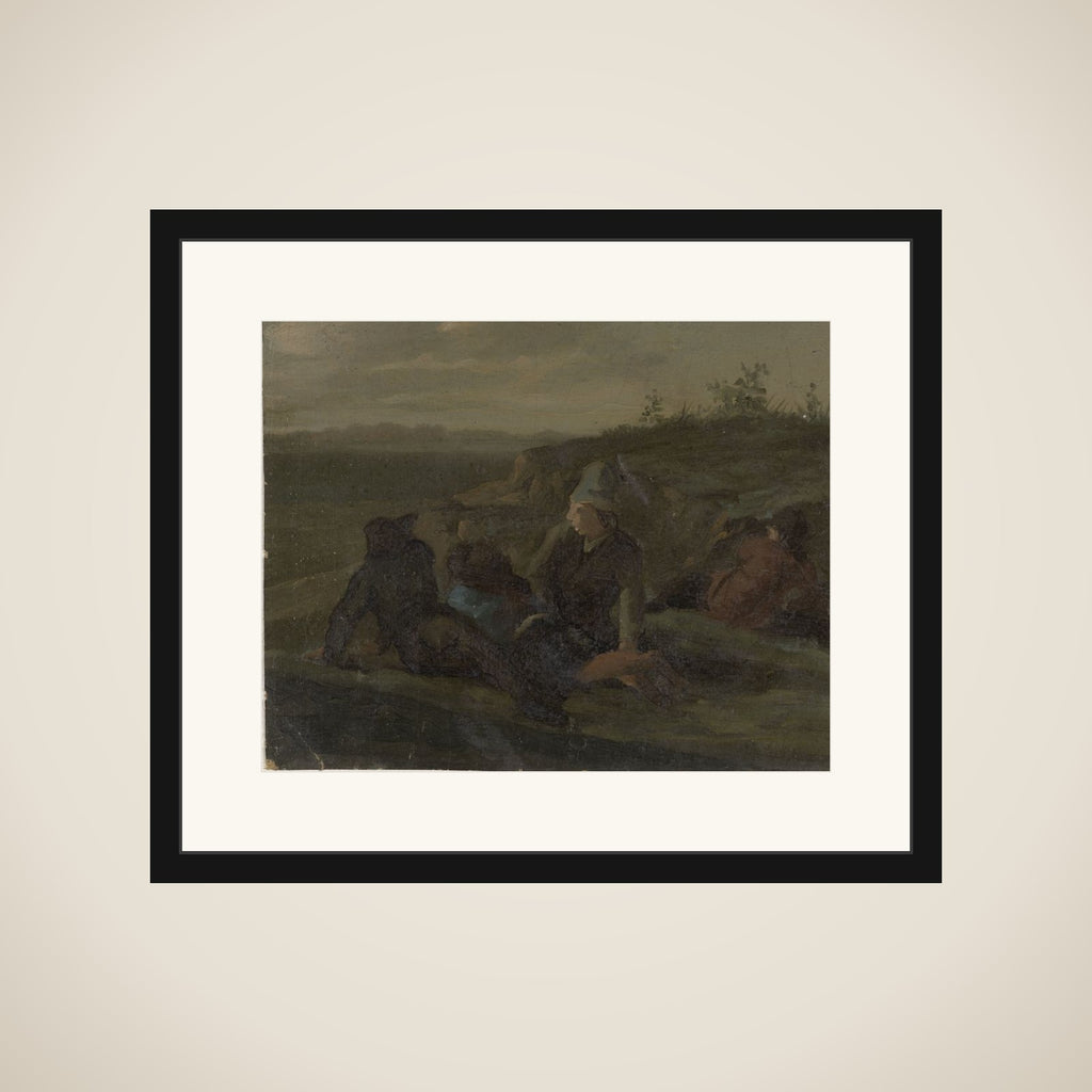 Peasants Resting in a Meadow framed