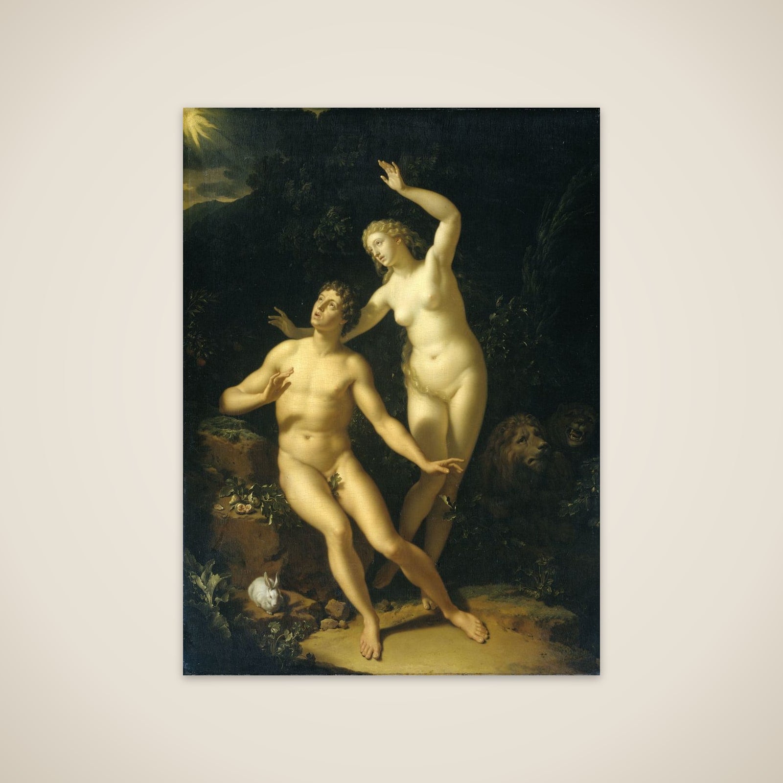 God Holds Adam and Eve Responsible unframed print