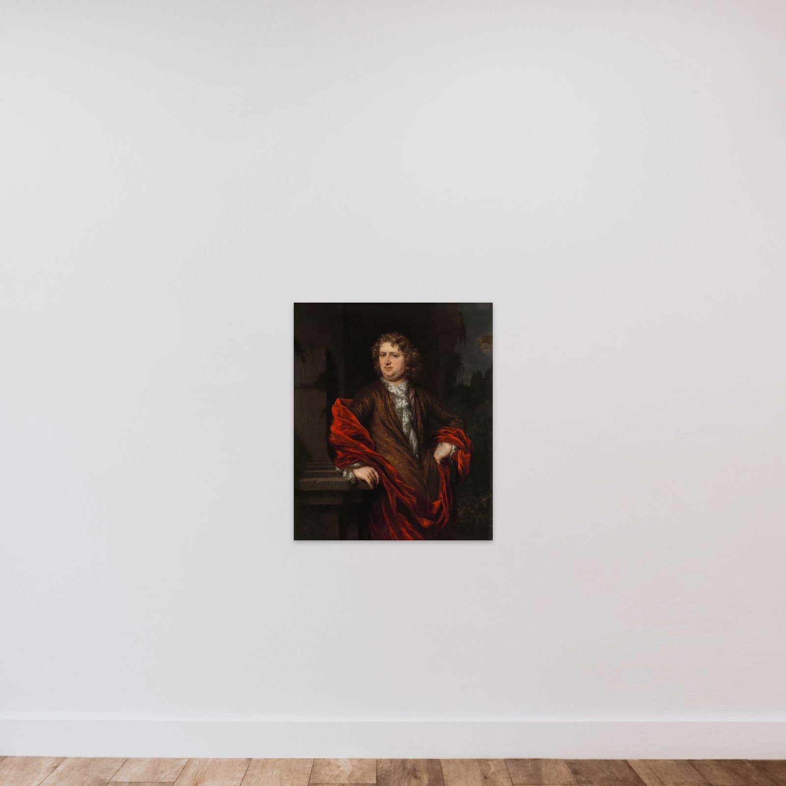 Portrait of Pieter Groenendijk unframed — shown to scale