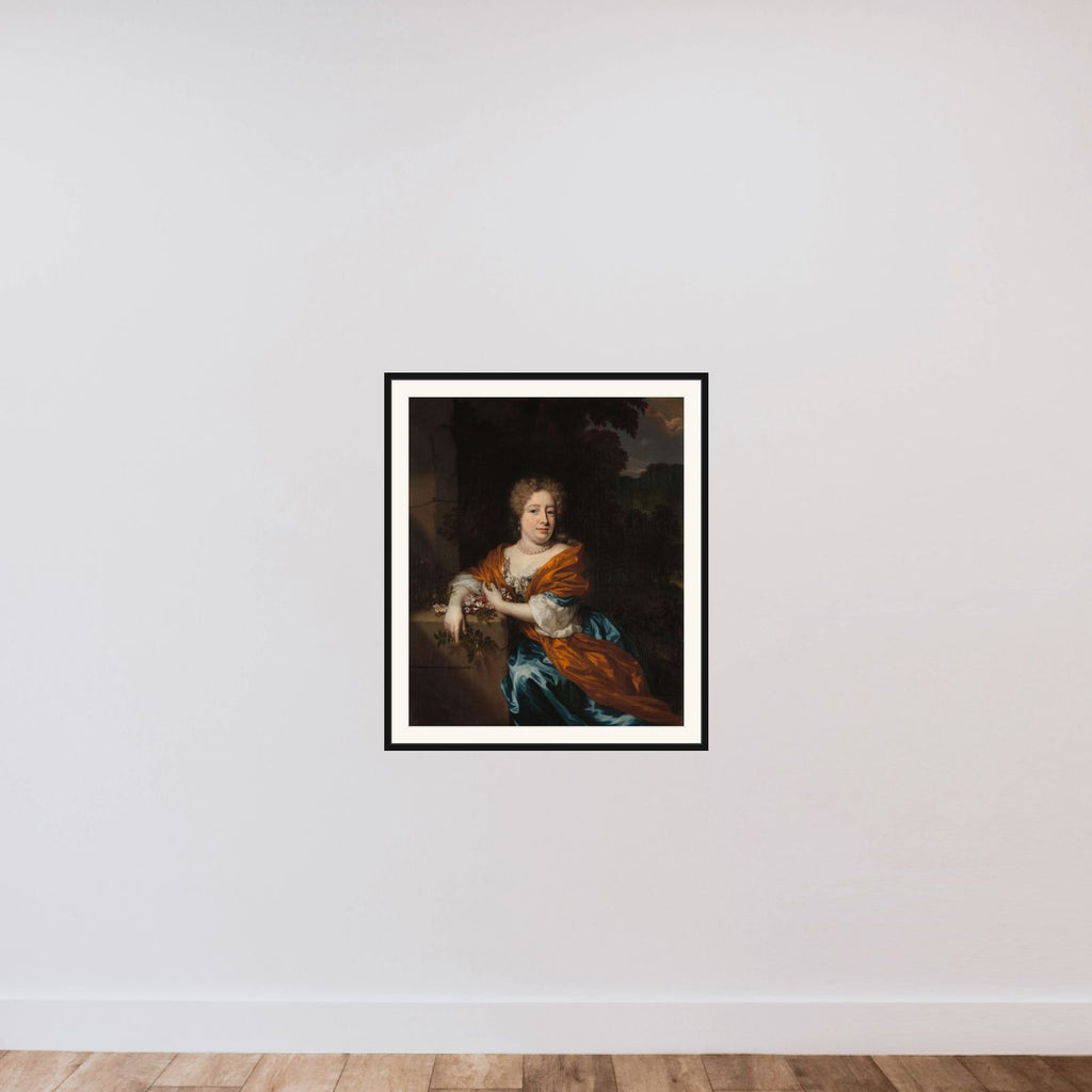 Portrait of Petronella Dunois framed — shown to scale