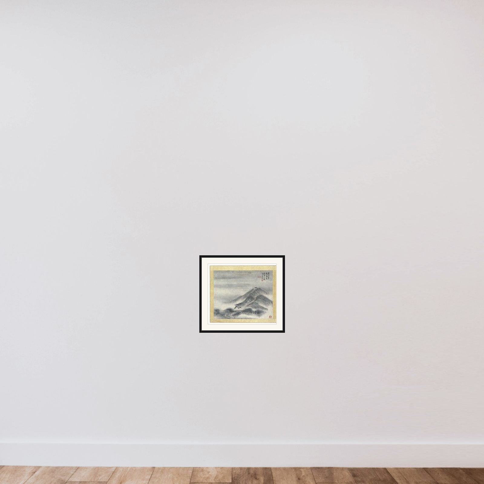 Schildering framed — shown to scale