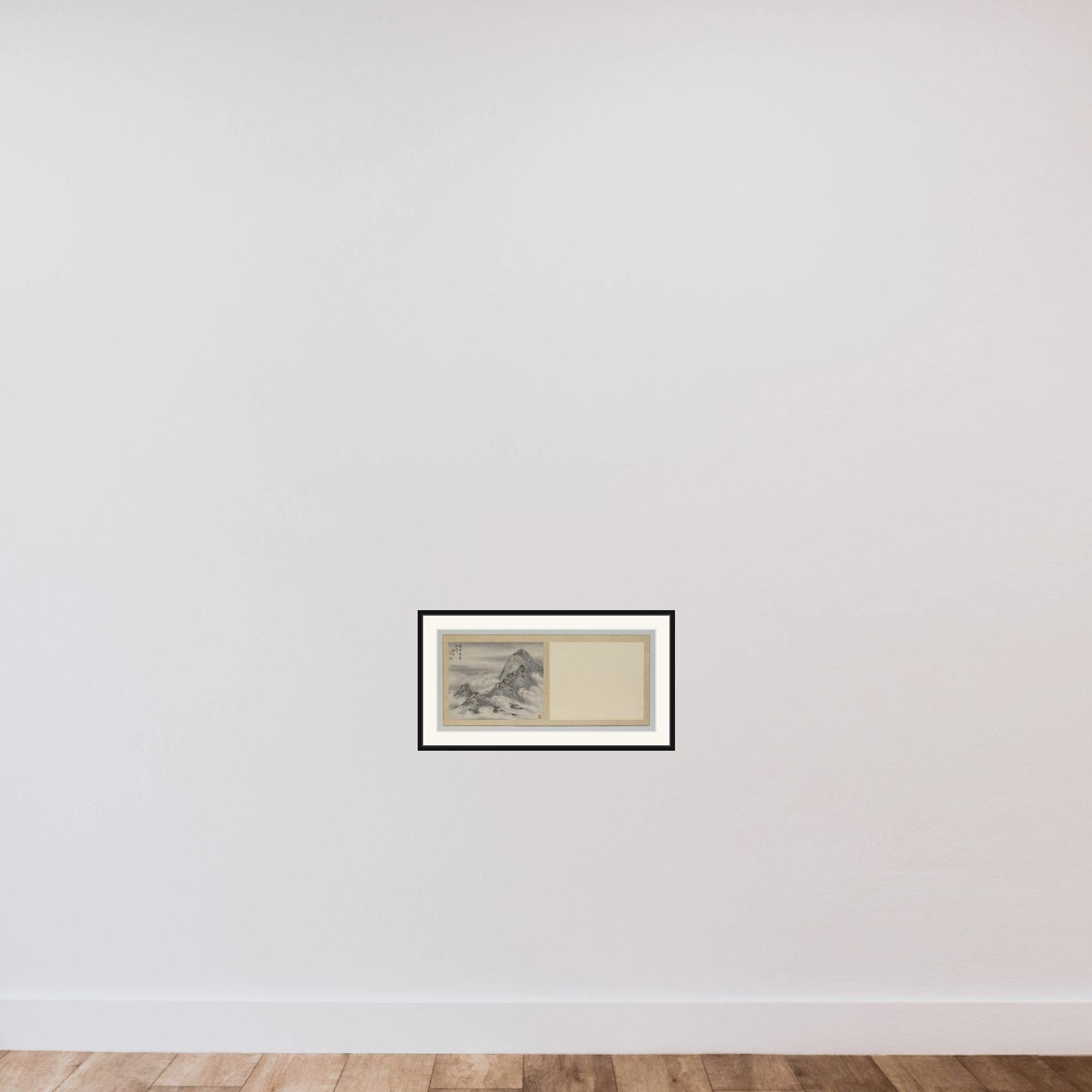 Schildering framed — shown to scale