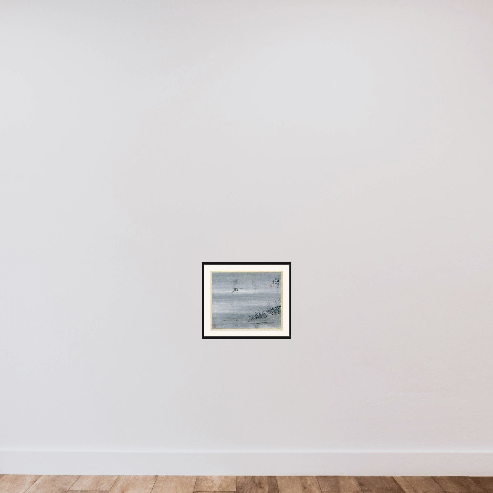 Schildering framed — shown to scale