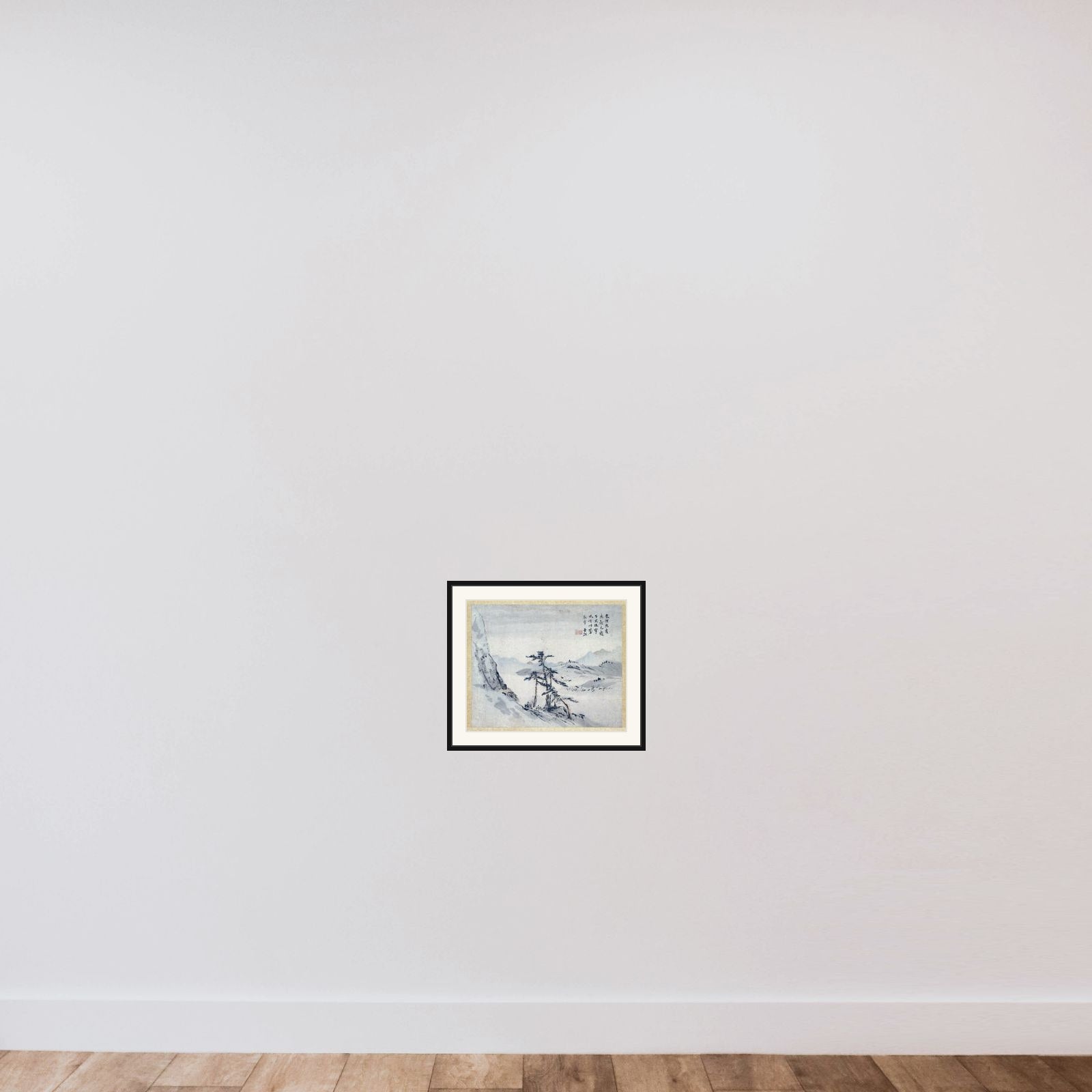 Schildering framed — shown to scale