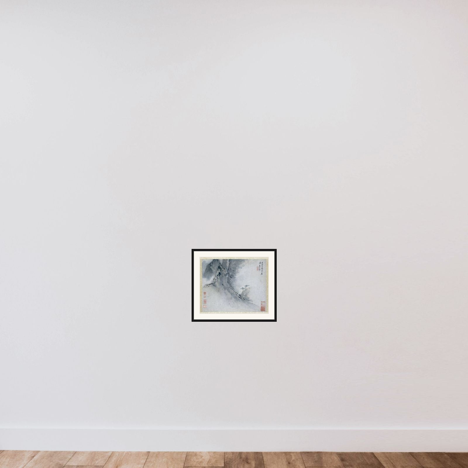 Schildering framed — shown to scale