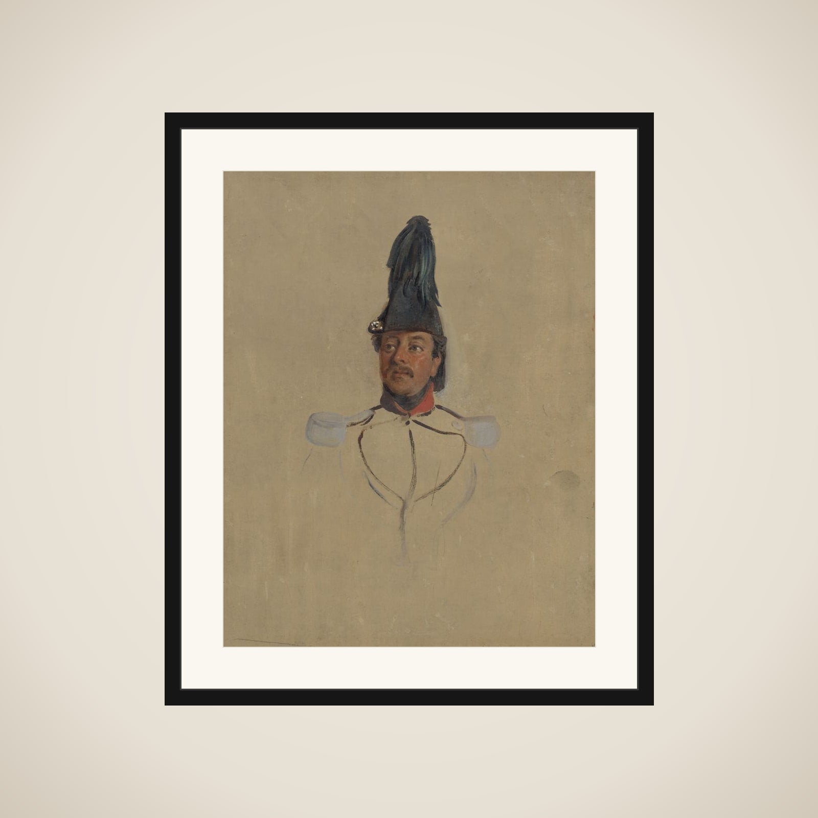 Portretstudie van kapitein T.S. Nabal framed