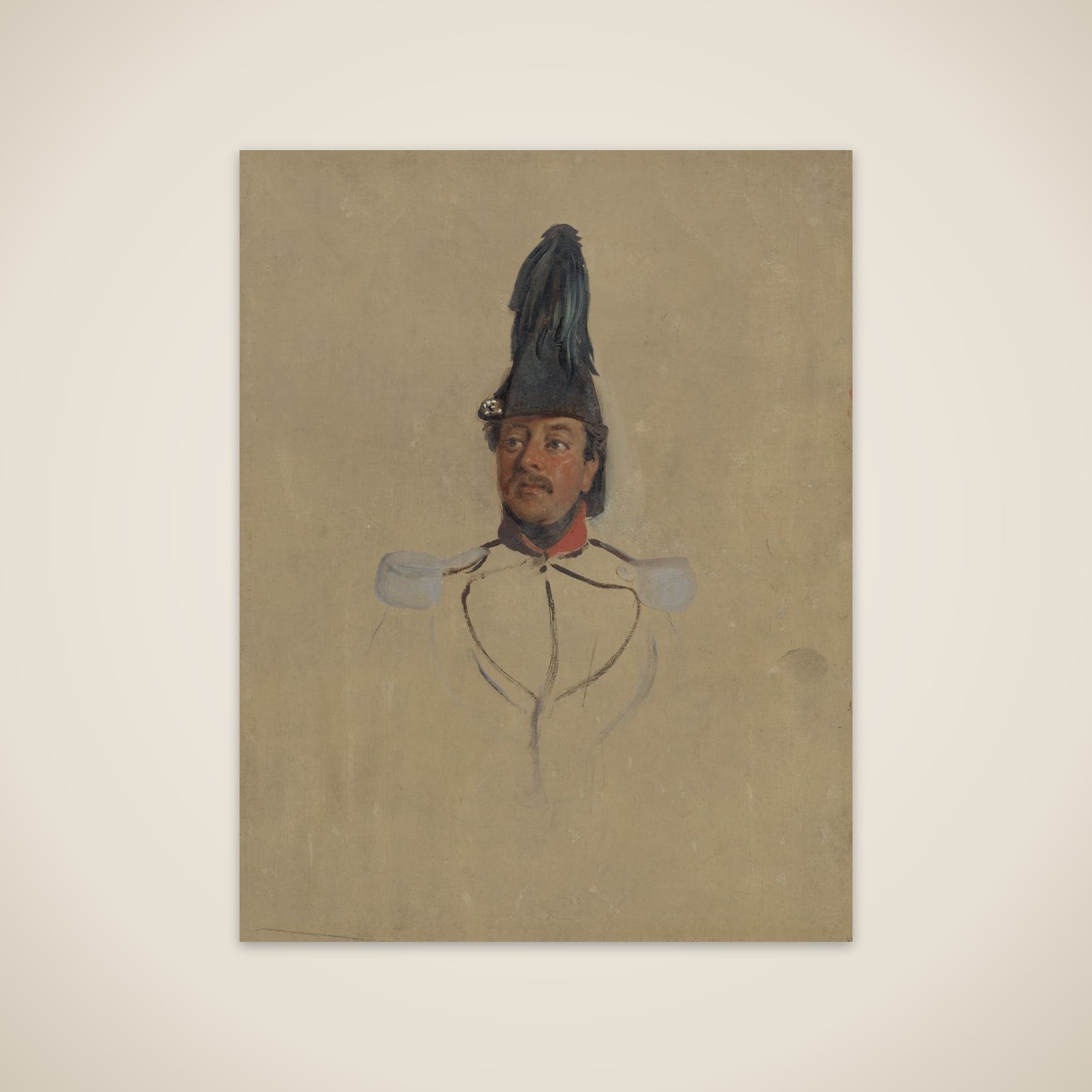 Portretstudie van kapitein T.S. Nabal unframed print