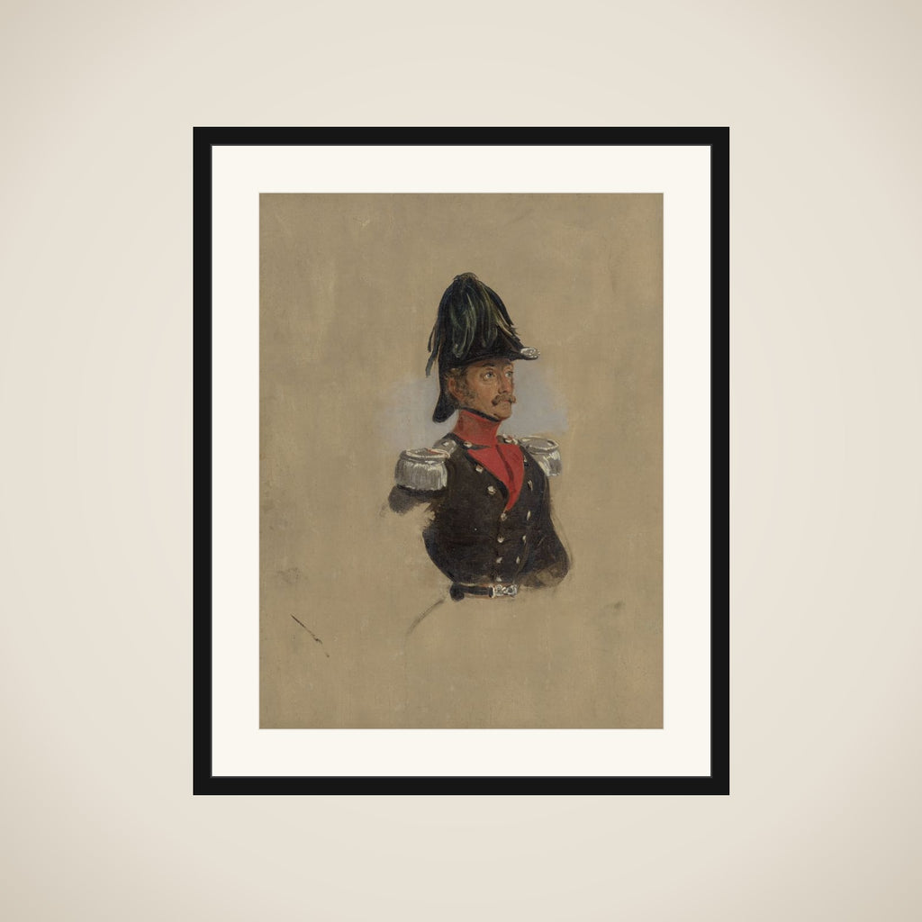 Portretstudie van kapitein J.J.P. van Munnick framed