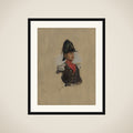 Portretstudie van kapitein J.J.P. van Munnick framed