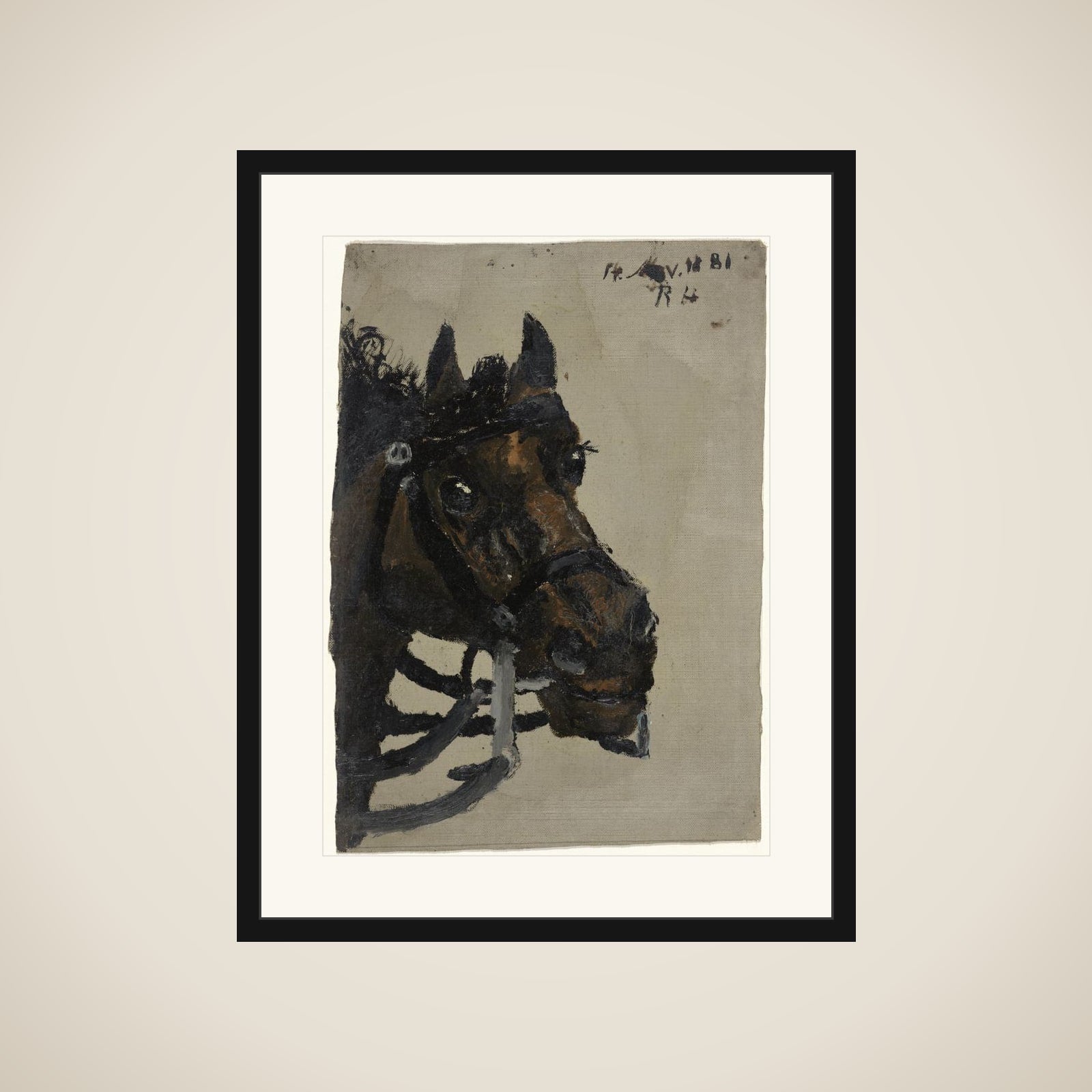 Paardekop framed