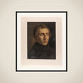 Portrait of een young man framed