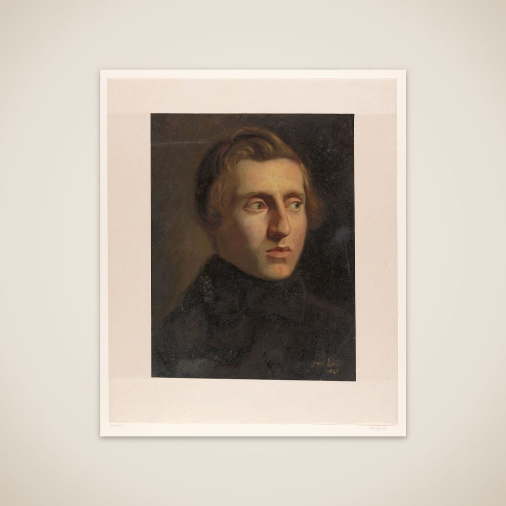 Portrait of een young man unframed print