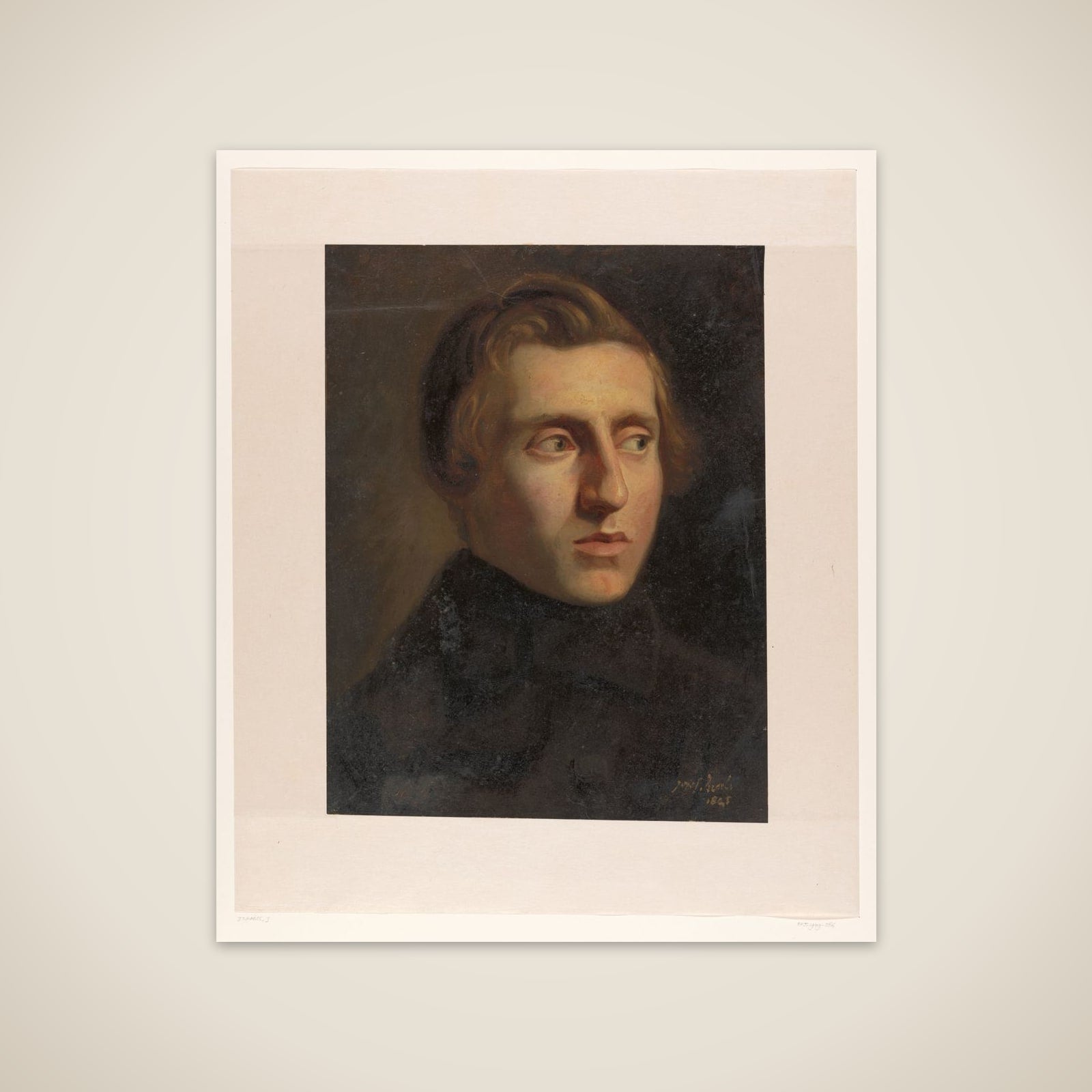 Portrait of een young man unframed print