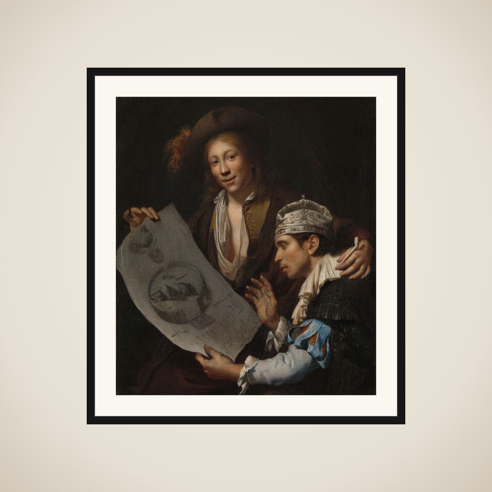 Allegory on the French Invasion of 1672 framed