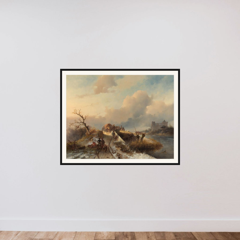 Return from the Hunt framed — shown to scale