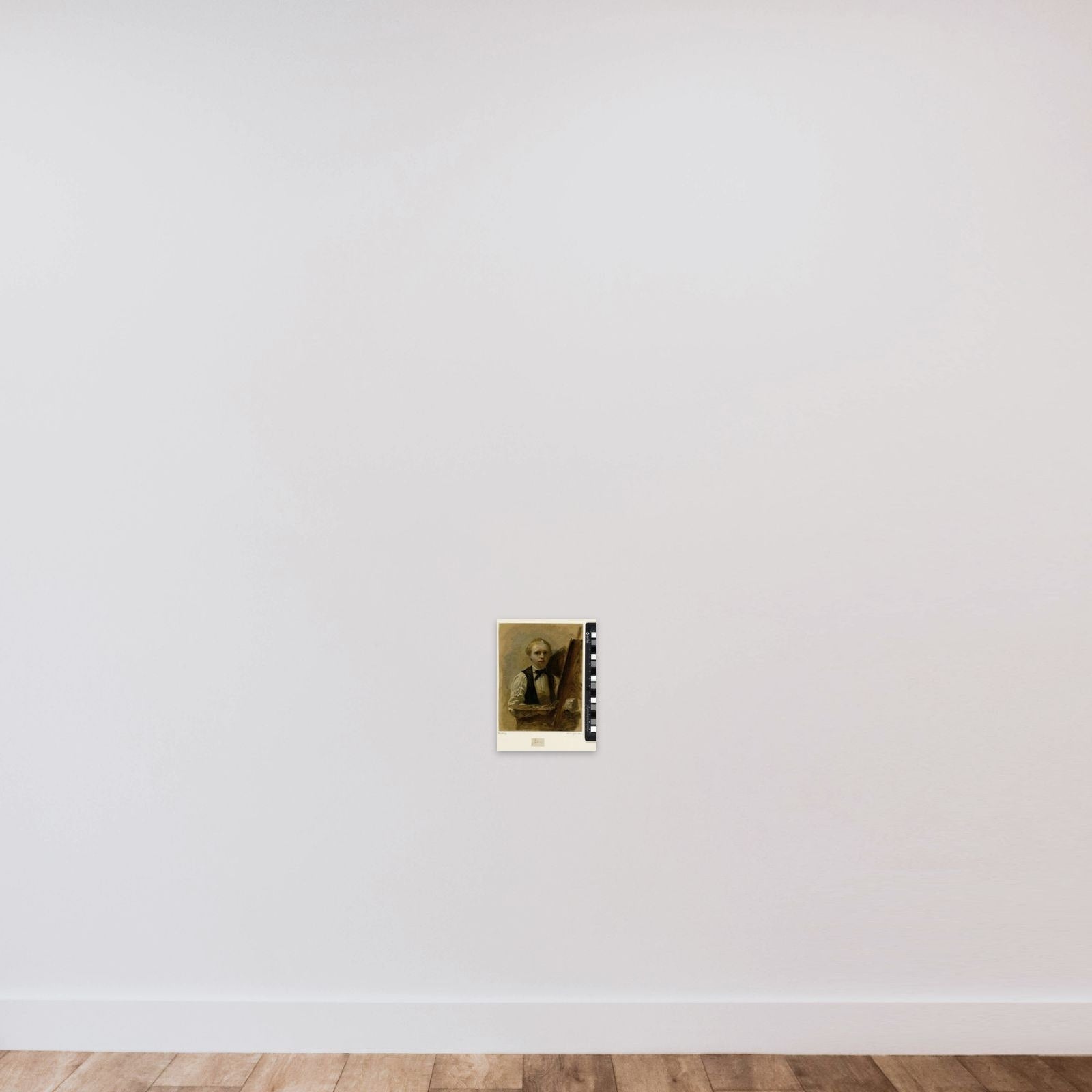 Zelfportret voor de ezel unframed — shown to scale