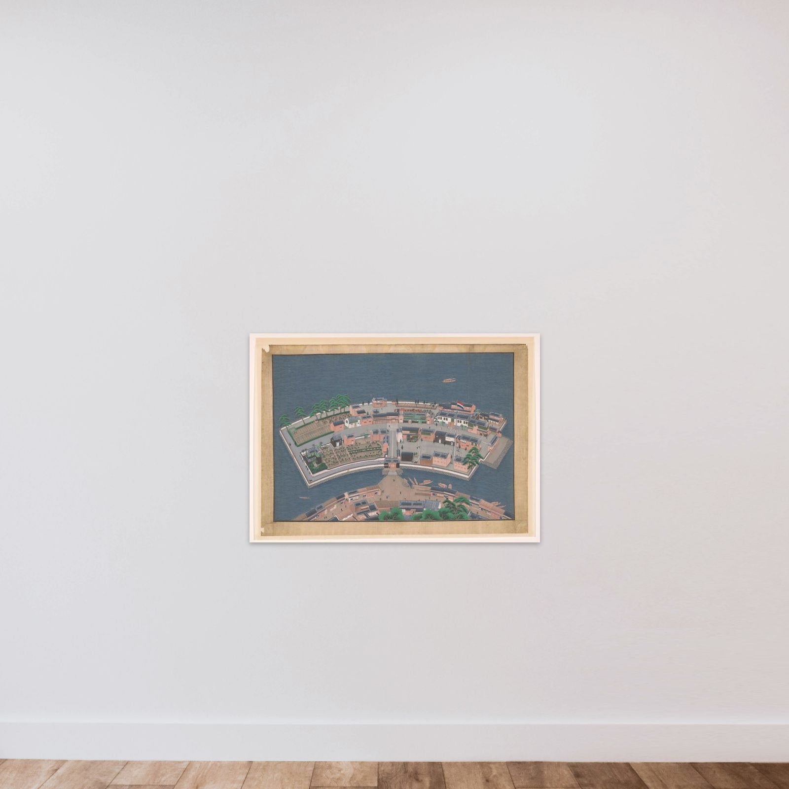 View of Deshima unframed — shown to scale