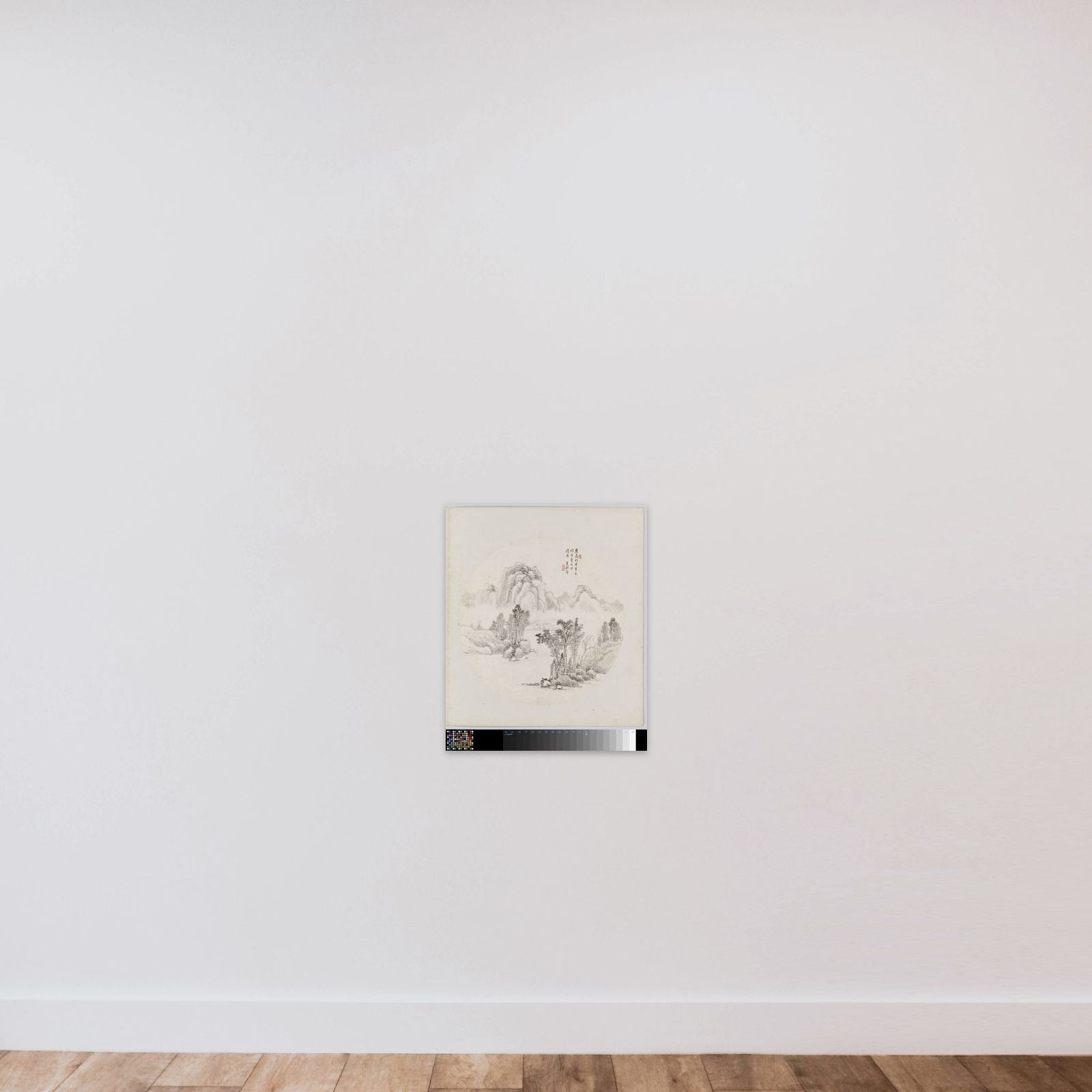 Albumblad unframed — shown to scale